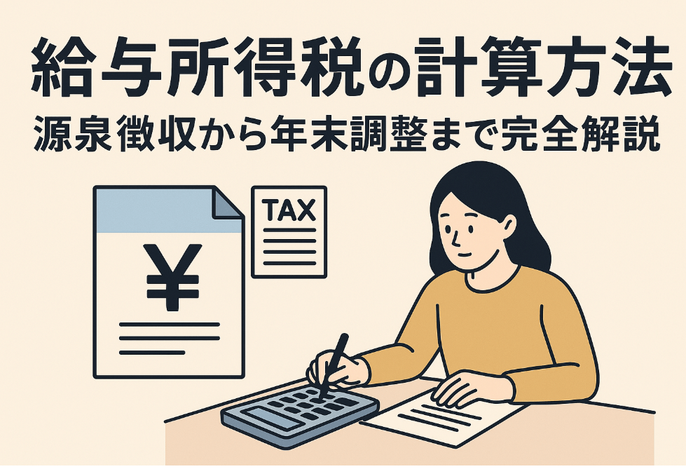 給与所得税の計算方法｜源泉徴収から年末調整まで完全解説 - 給与所得税計算の流れと重要ポイントを図解