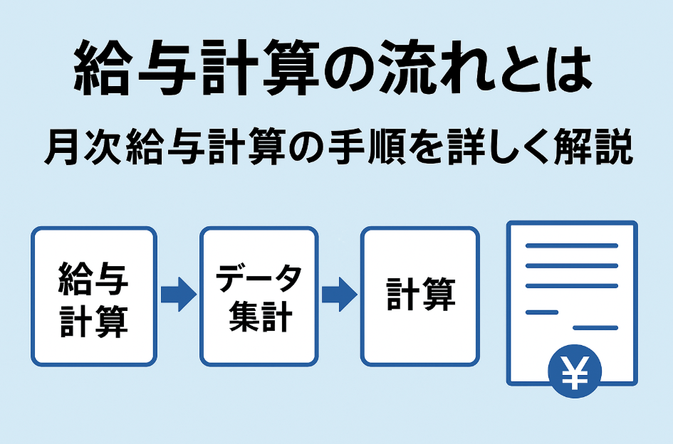 給与計算の流れとは？月次給与計算の手順を詳しく解説